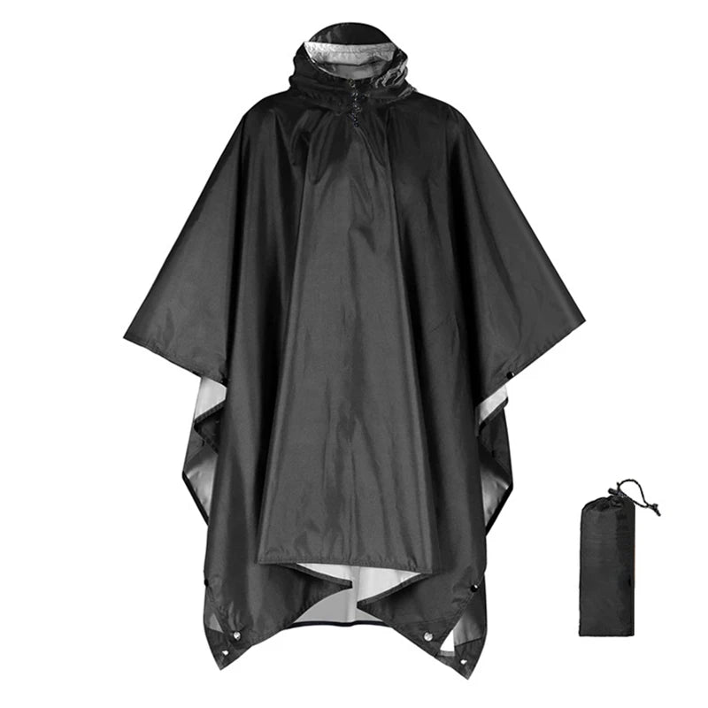 Waterdichte Regenponcho met Capuchon - 3-in-1 Outdoor Bescherming voor Wandelen Kamperen Tuin