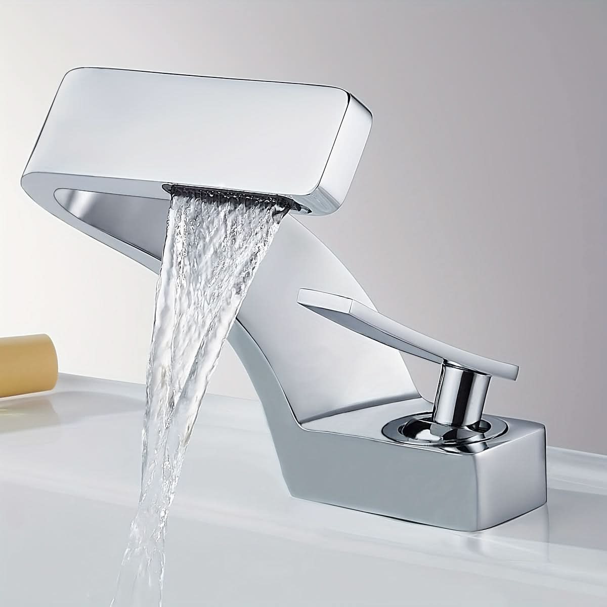 Waterval Badkamerkraan RVS304 Eengreeps Chroom Goud Zwart Wastafelkraan Modern Design Wasbak Mengkraan