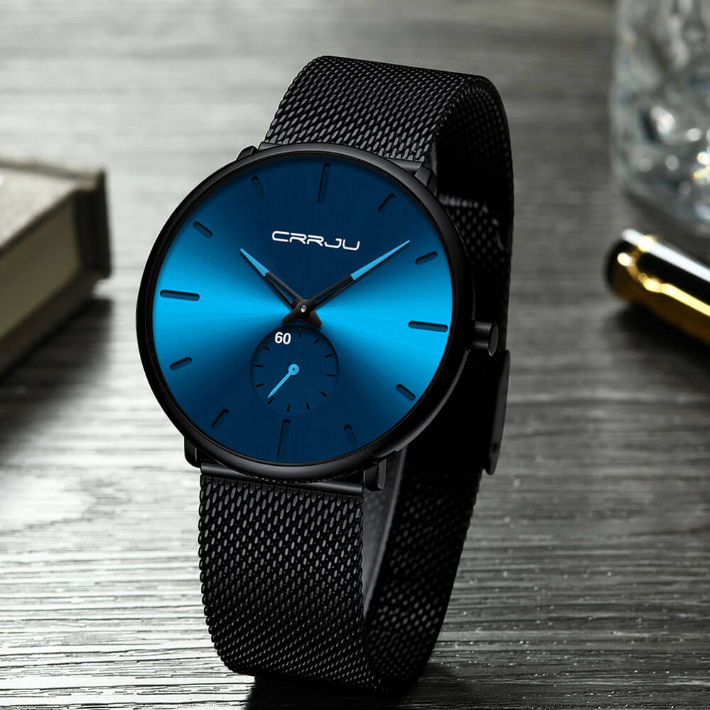 Minimalistisch Quartz Herenhorloge 40mm Ultradun Krasbestendig Glas Waterdicht Polshorloge Elegante Wijzerplaat