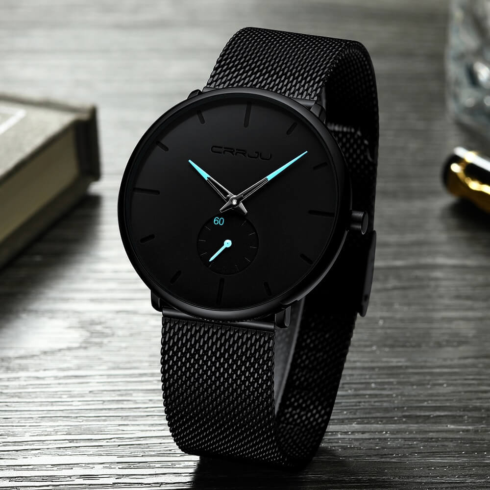 Minimalistisch Quartz Herenhorloge 40mm Ultradun Krasbestendig Glas Waterdicht Polshorloge Elegante Wijzerplaat