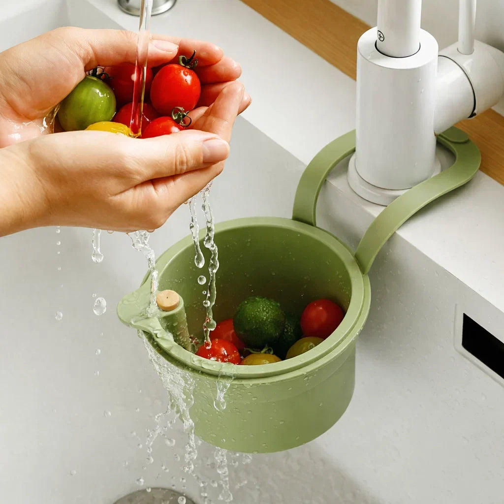 Hangend Afdruipmandje Kunststof 20x14x13 cm Keuken Kraan Zeef Afvoer Voedselresten Filter Gootsteen Organizer BPA-vrij