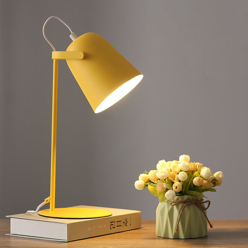 Scandinavische Tafellamp Emmervorm E27 Fitting 35cm Hoog Ijzer 6 Kleuren Sfeerlicht Slaapkamer Woonkamer