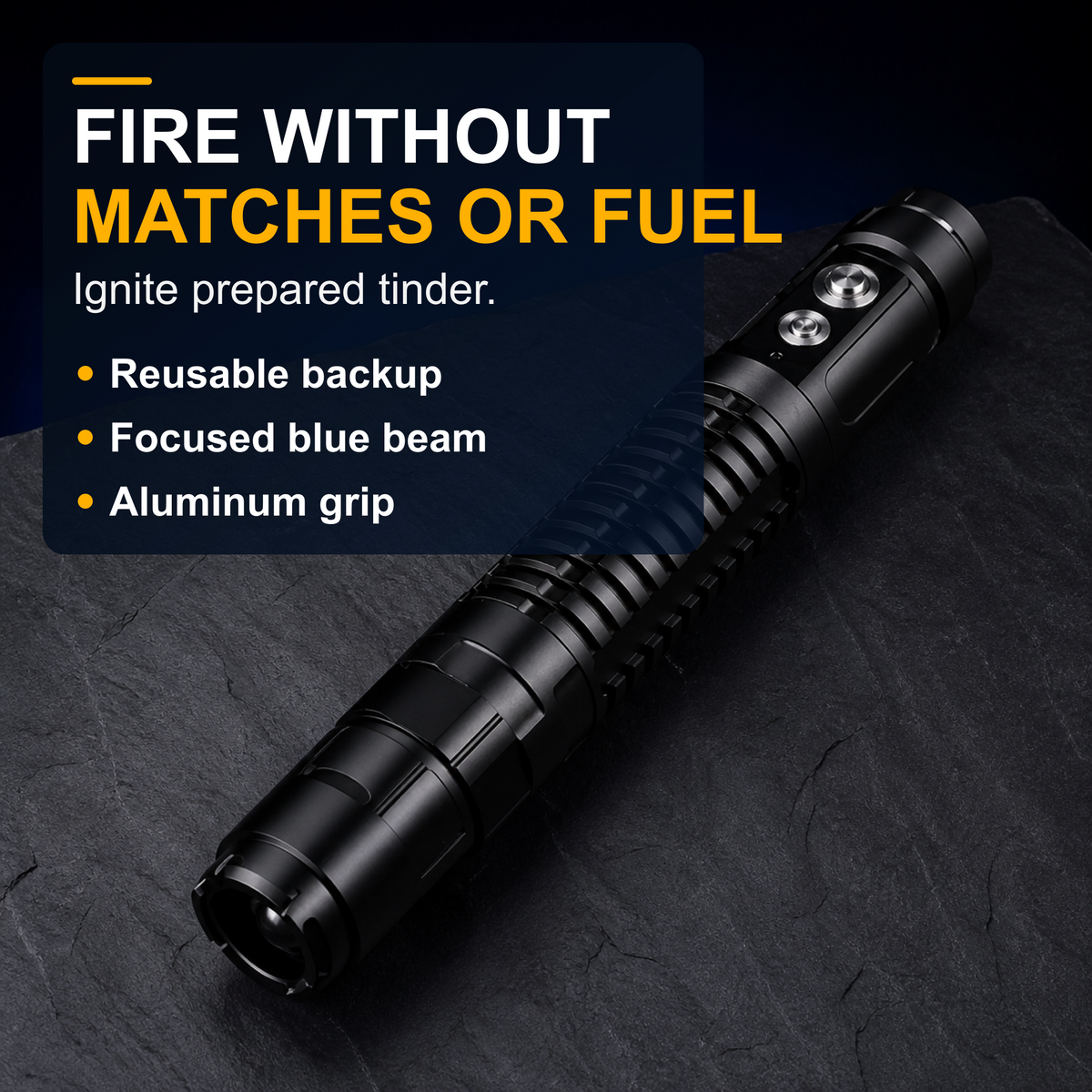 Compacte Vuurstarter Igniter 450nm Blauwe Bundel Outdoor Camping Nood Survival Vuurmaker Zwart Bushcraft