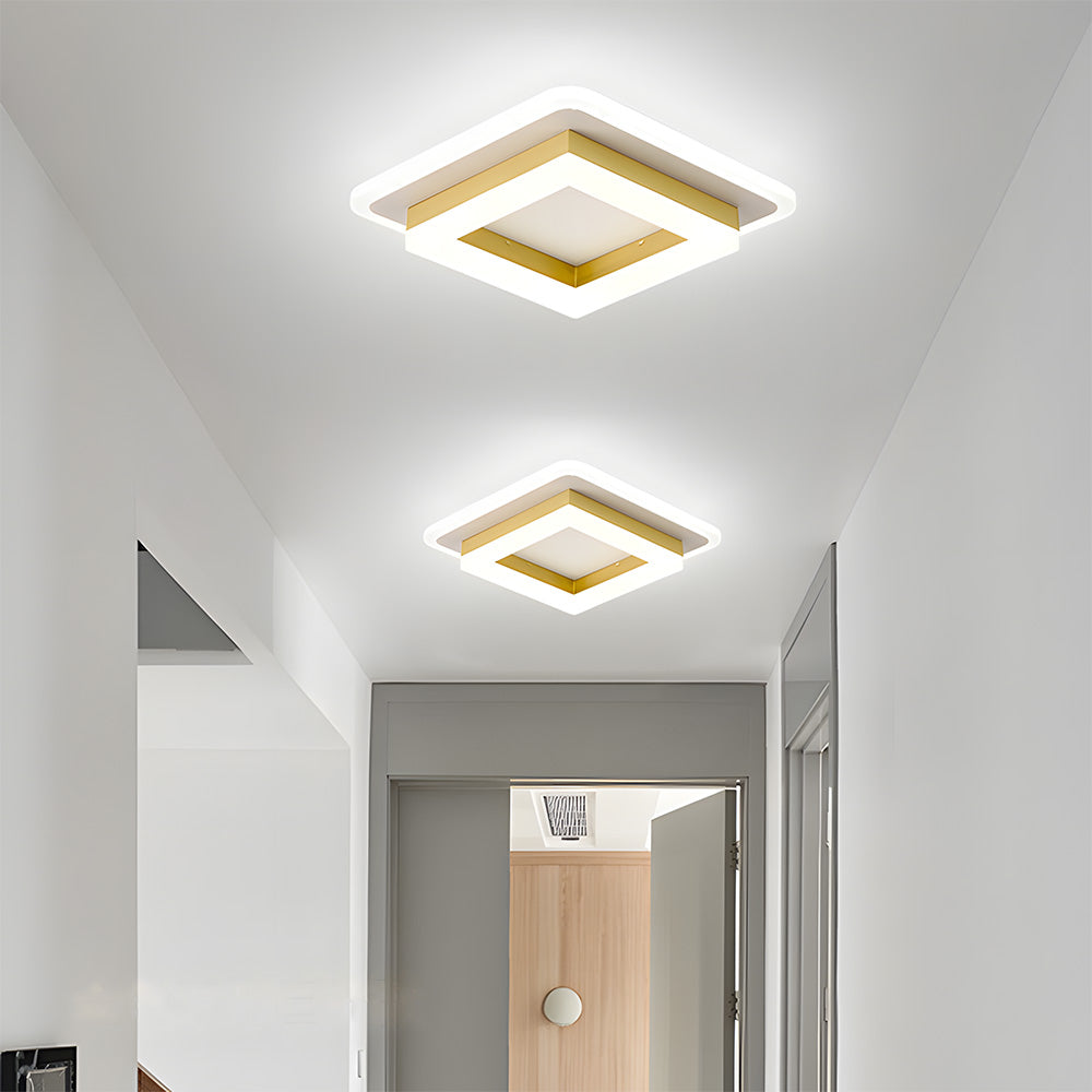 Plafondlamp Vierkant LED Modern Metaal En Acryl Flush Mount Design