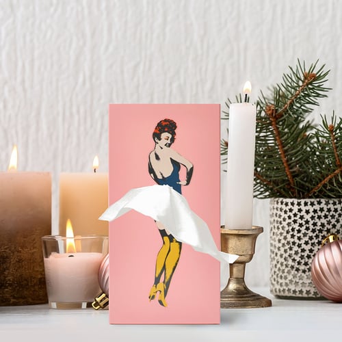 Vintage Tissue-Box met Retro-Patroon - Elegante Zakdoekenhouder voor Badkamer Woonkamer Slaapkamer Kantoor - Decoratief Kunsthars Tissuedispenser