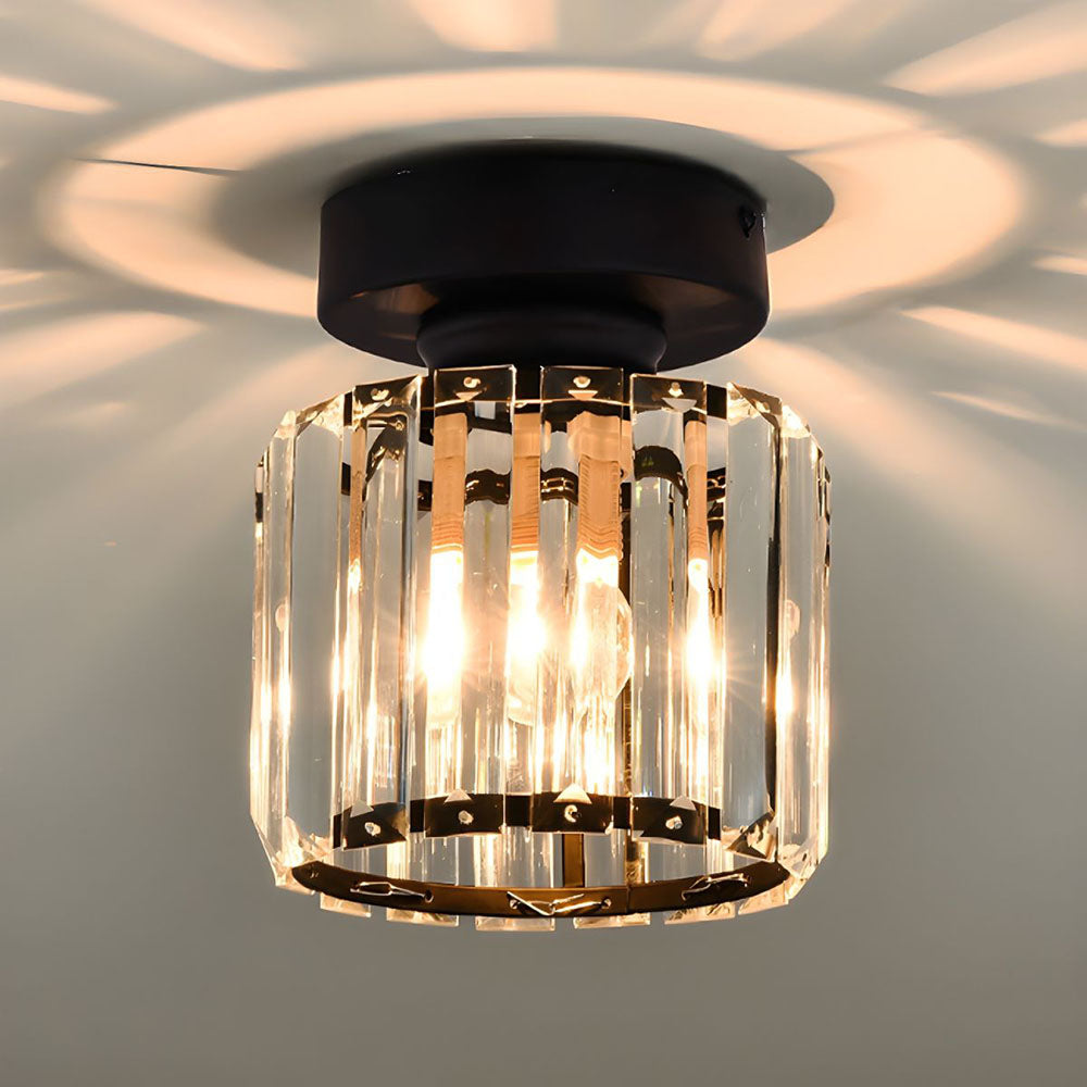 Kilon plafondlamp kristal kubus messing plafond hal woonkamer slaapkamer moderne verlichting compact