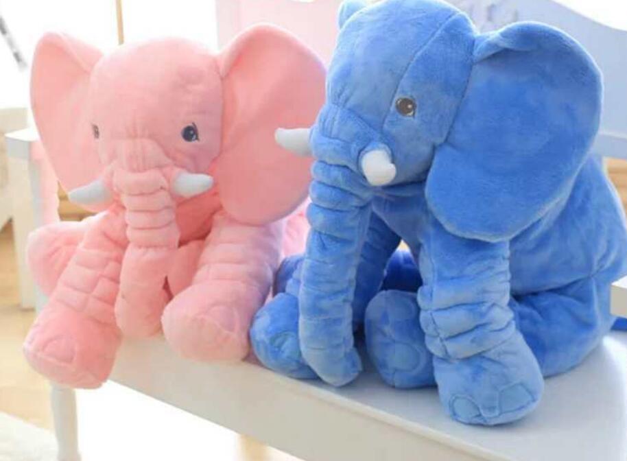 Pluche Olifant Knuffel Kussen voor Kinderen - Zachte Babykamer Decoratie in 60 of 80 cm voor Fotoshoots