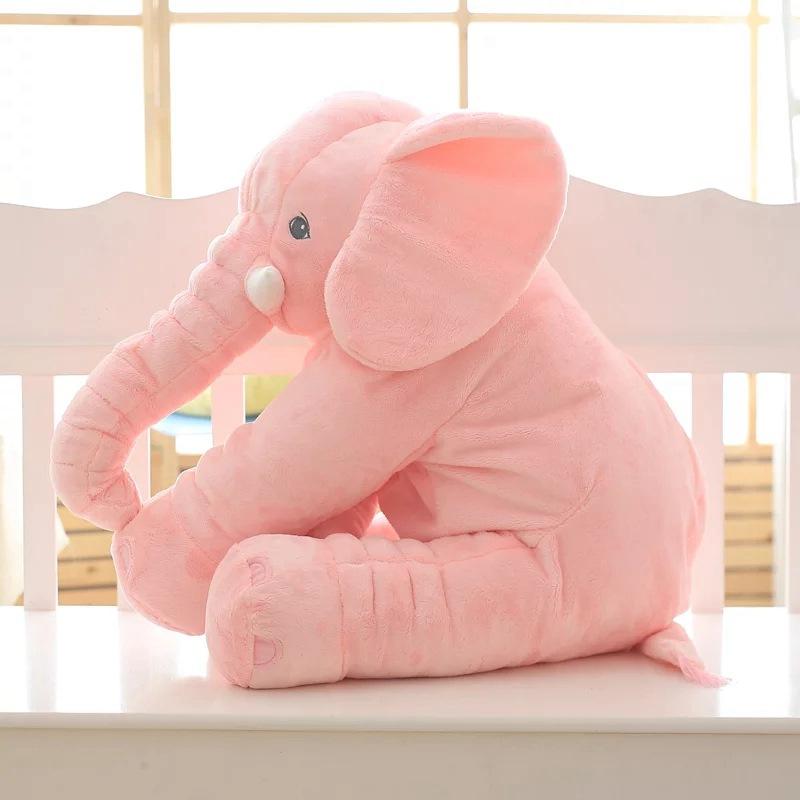 Pluche Olifant Knuffel Kussen voor Kinderen - Zachte Babykamer Decoratie in 60 of 80 cm voor Fotoshoots