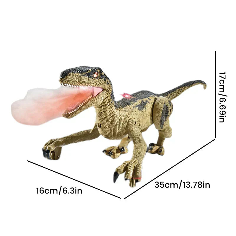 Bestuurbare Prehistorische Speeldino met Mistfunctie - Bewegende Robot Dino voor Kinderen - Oplaadbaar met Afstandsbediening - Dinosaurus Speelgoed met Geluid en Lichteffecten