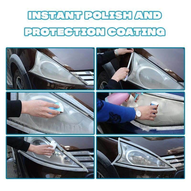 Koplamp Restauratie Set 20ml Herstelvloeistof met Spons voor Autolampen UV Bescherming Hydrofobe Coating