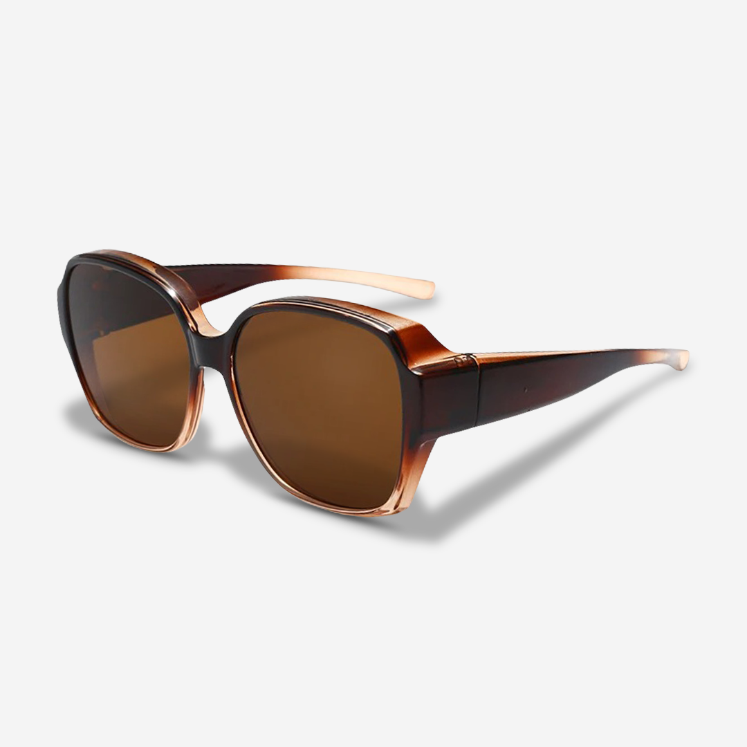 Opzetbare Zonnebril Clip voor Brillendragers UV400 Polariserend 5-laags Lenzen Multikleur Flip-Up Design