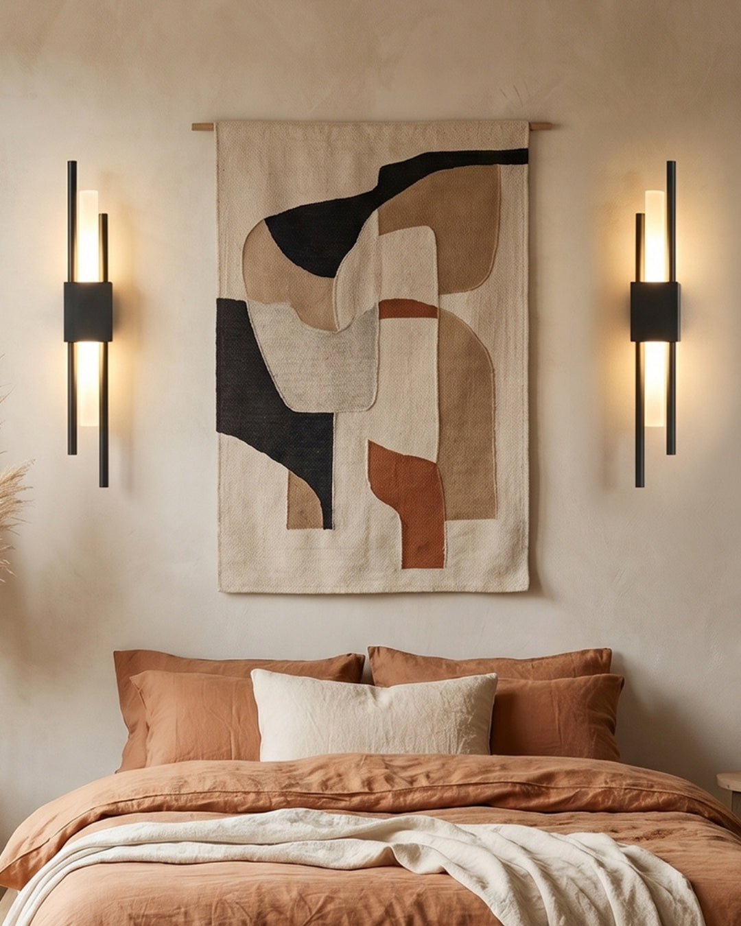 Scandinavische Minimalistische Wandlamp - Modern Verticaal Design met Gerichte LED-Verlichting - Zwart Goud