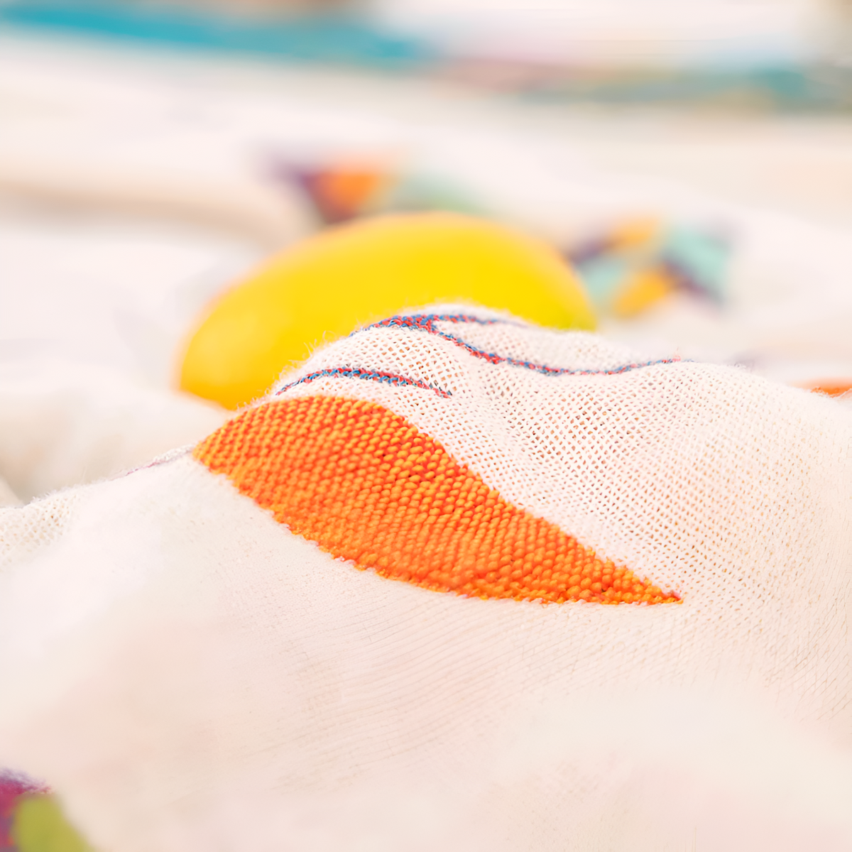 Katoenen Plaid met Vogelmotief en Kwastjes - Vintage Boho Stijl Deken voor Bank, Bed of Picknick