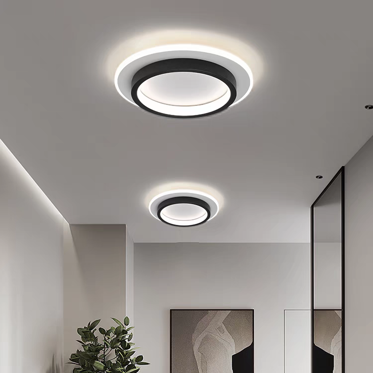 LED plafondlamp rond 10W 20W zwart wit slaapkamer hal woonkamer moderne plafondverlichting lage plafondlamp
