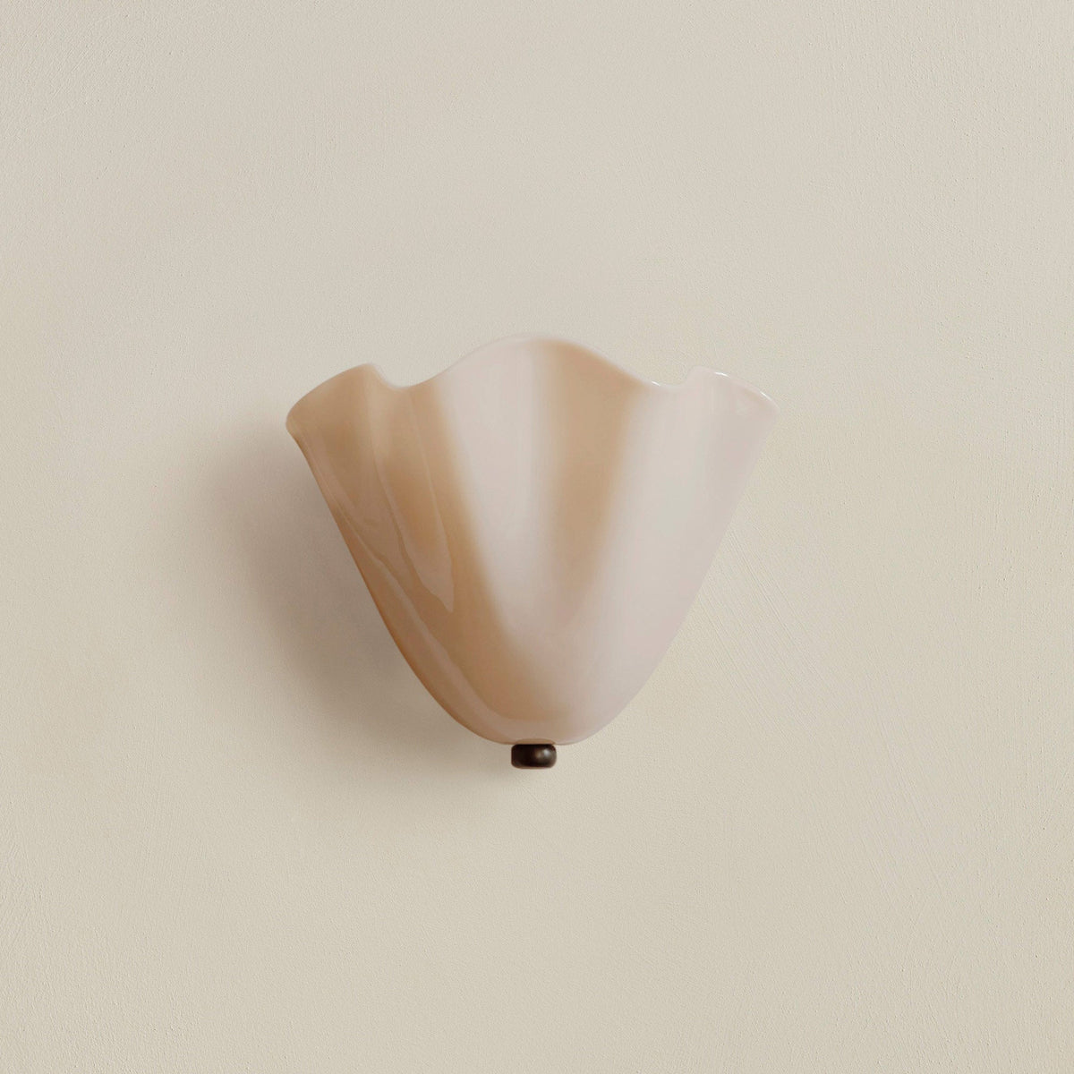 Wandlamp Glas In Lood Retro Art Deco Schelp 28cm E14