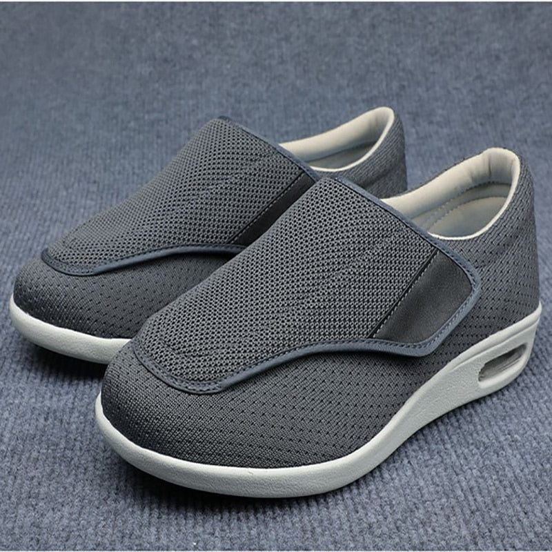Aanpasbare Schoenen Extra Breed voor Gevoelige Voeten met Uitneembaar Binnenzool en Klittenband Maat 36-46