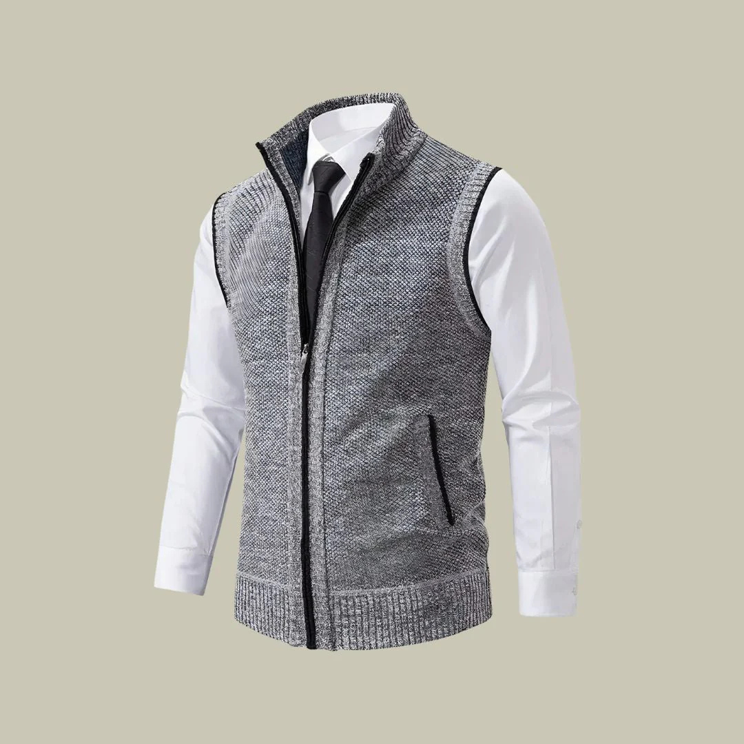 Geïsoleerd Bodywarmer Heren met Rits Mouwloos Warm Vest voor Winter Herfst Lente Laagjes Casual Outdoor