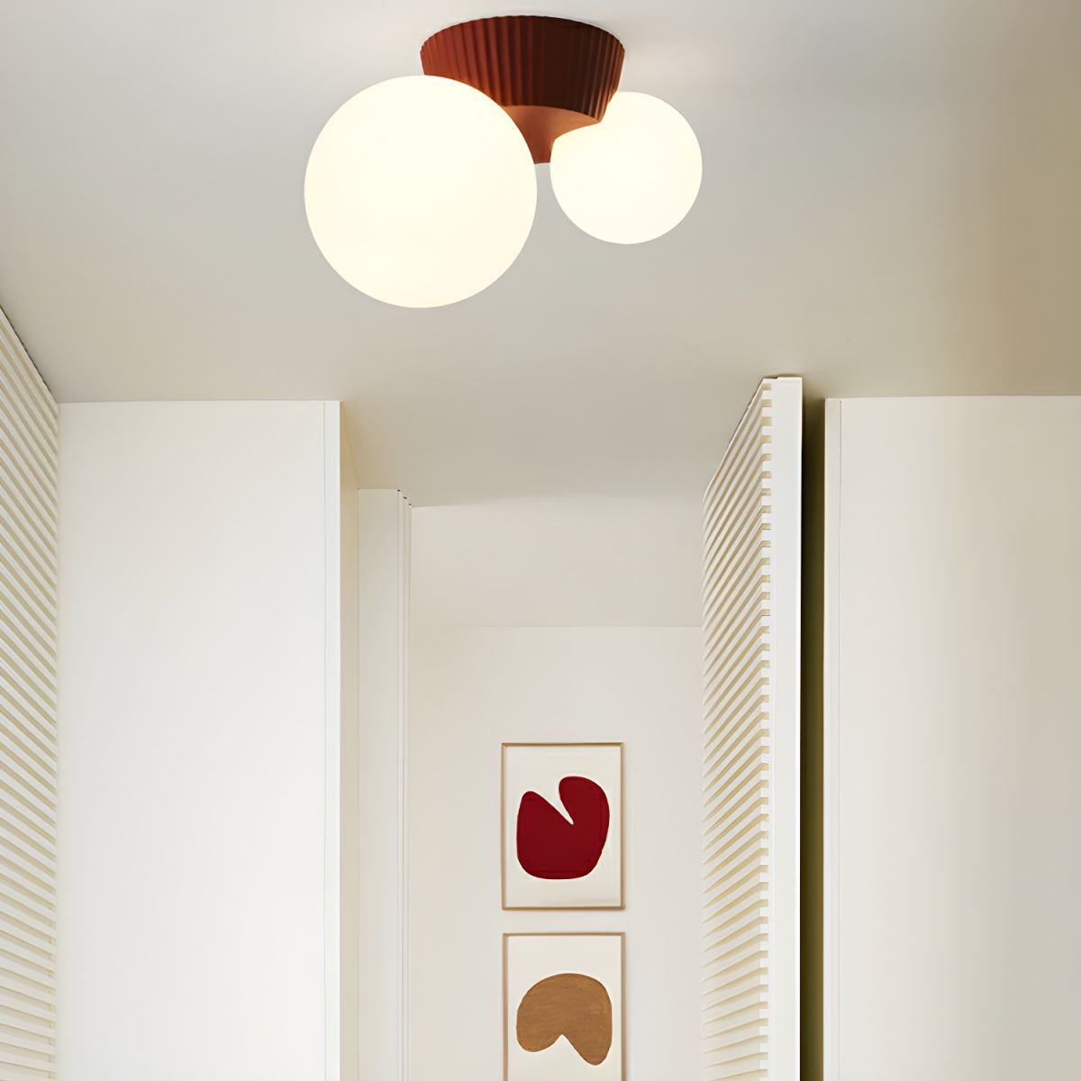 Hanglamp Plafond 2 Lichtbollen Resin Groen Woonkamer Slaapkamer Hal Bollamp Modern Design