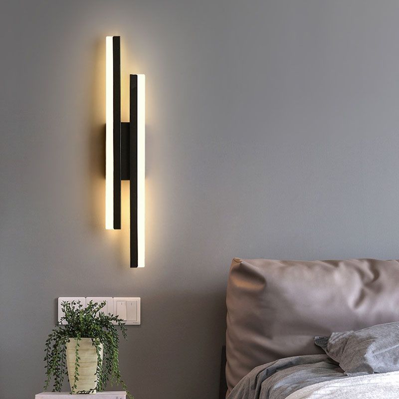 LED Wandlamp Metaal Acryl Zwart Goud 48cm Woonkamer Slaapkamer Wandverlichting Modern Design Interieur
