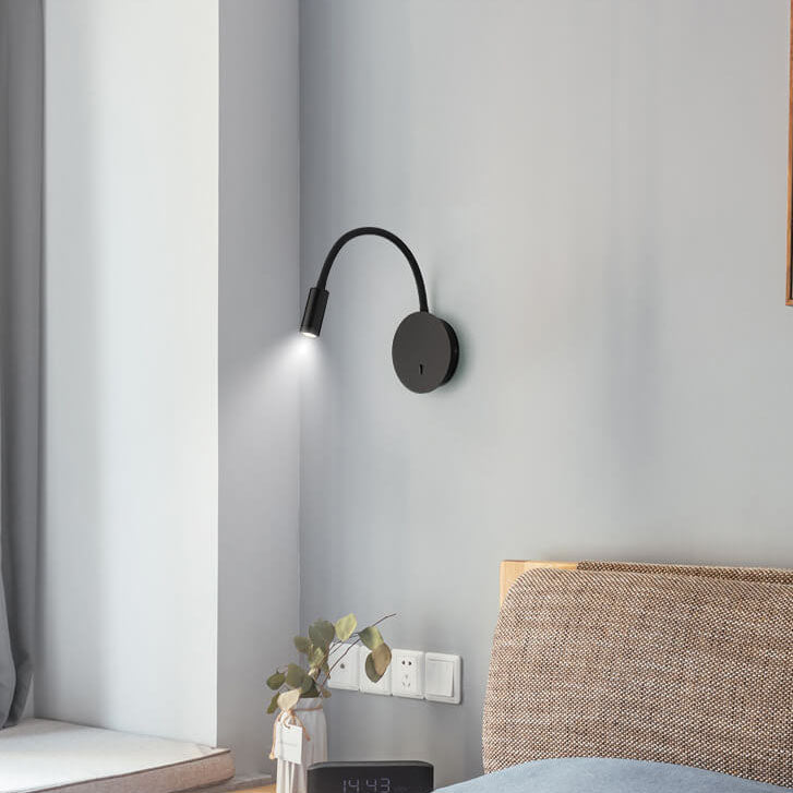 Verstelbare LED-wandlamp - 360° draaibaar - industrieel design zwart metaal - directe wandverlichting voor woonkamer slaapkamer gang modern interieur