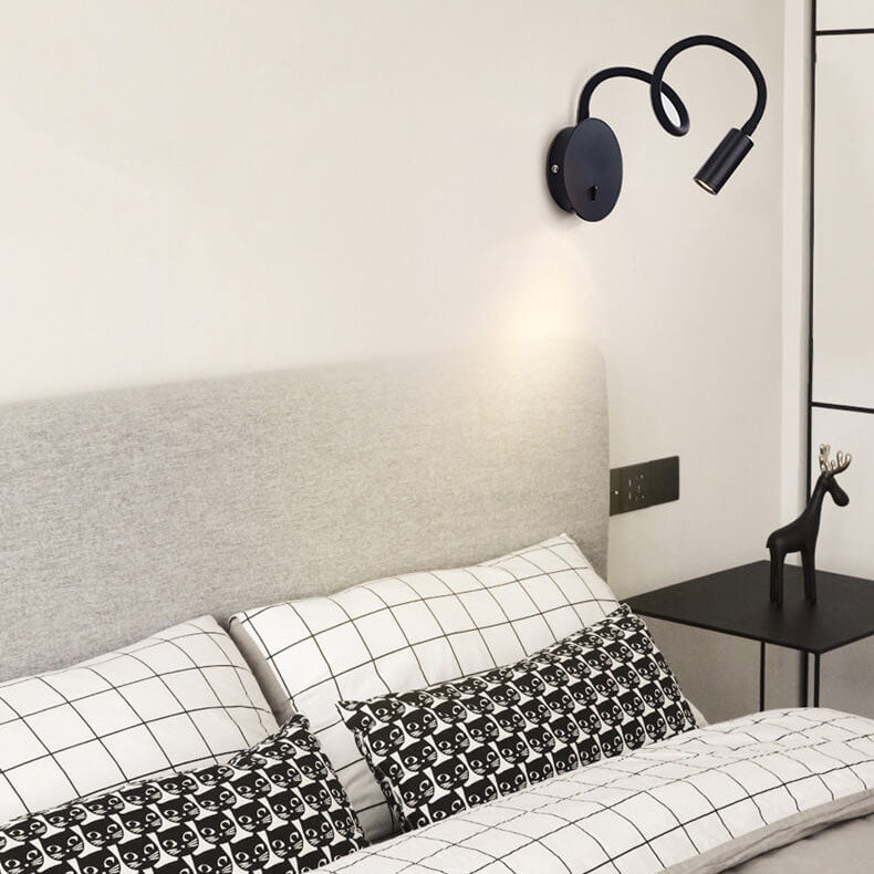 Verstelbare LED-wandlamp - 360° draaibaar - industrieel design zwart metaal - directe wandverlichting voor woonkamer slaapkamer gang modern interieur