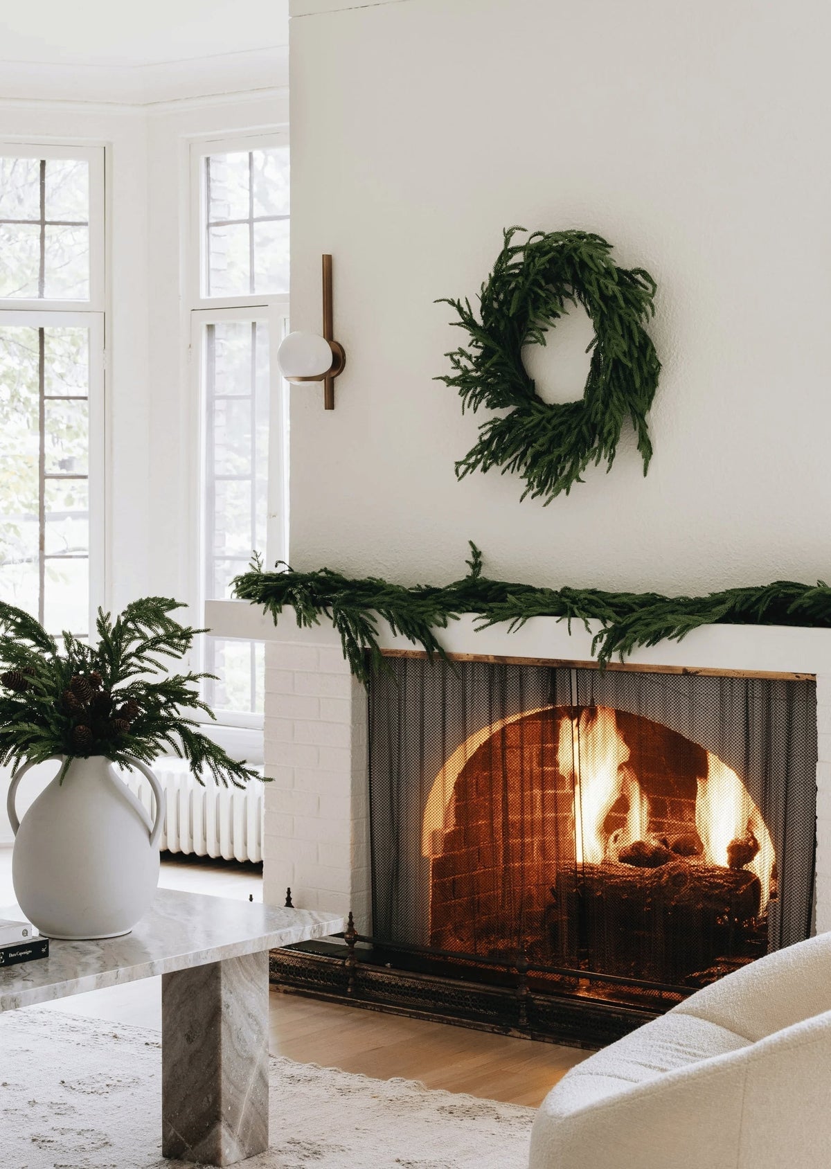 Kunstkerstslinger Dennentakken 120-270cm Dicht Groen Buigbaar Decoratief Binnen Buiten Deur Trap Haard Decoratie
