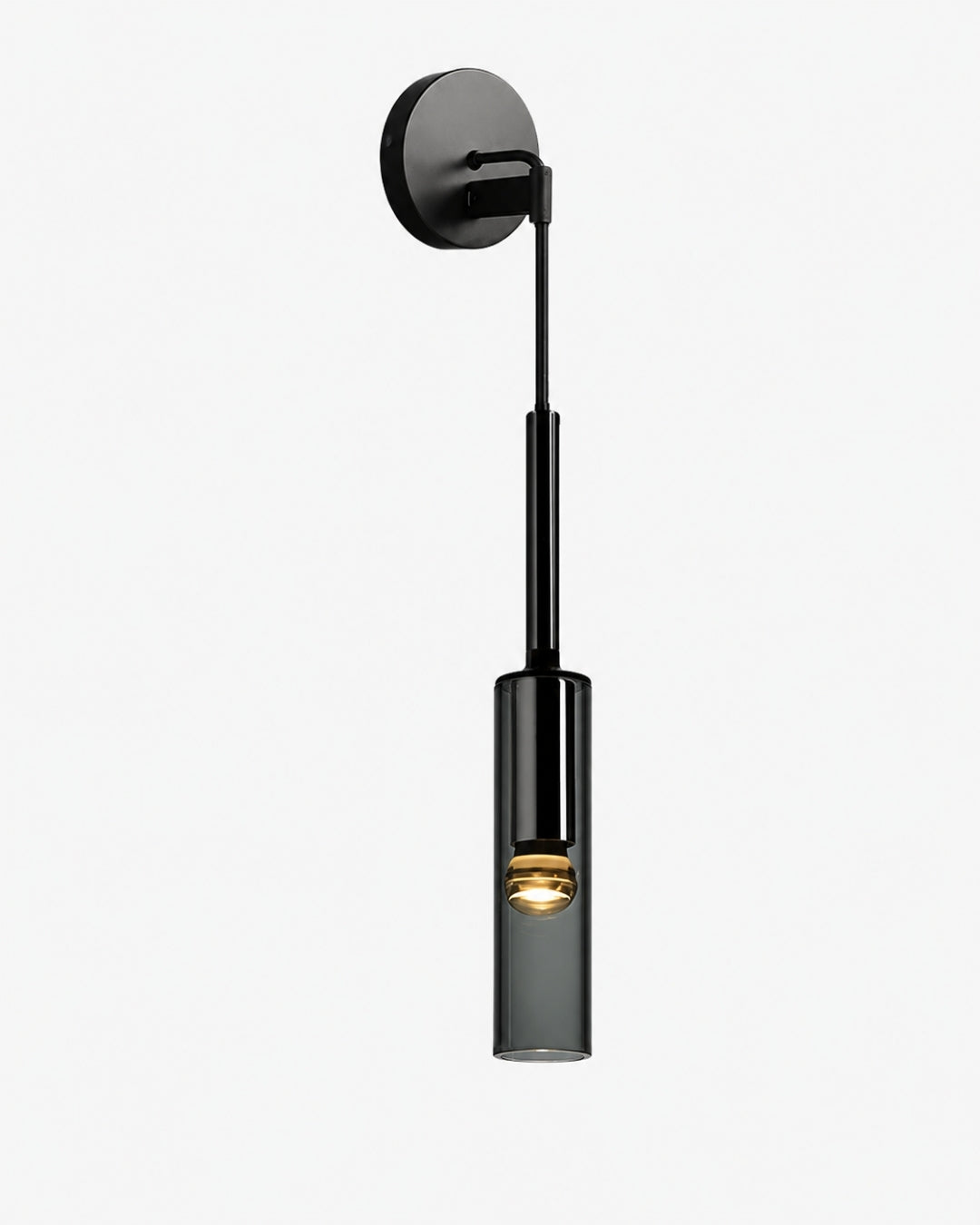 Gerookte Glazen Hanglamp met Minimalistische Metalen Structuur - Moderne Sfeerverlichting voor Eetkamer, Slaapkamer en Woonkamer
