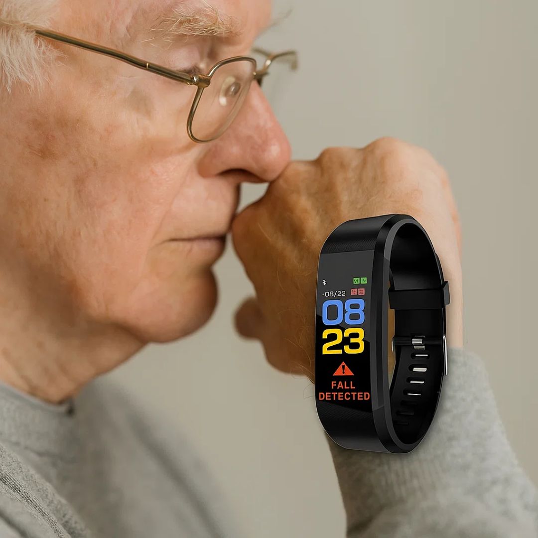 Slimme Horloge met Valdetectie GPS Tracker en Gezondheidsmeting voor Senioren Ouderenzorg Veiligheid