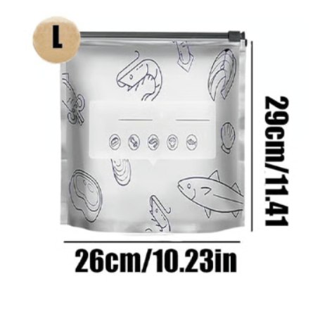 Herbruikbare Vershoudzakken met Zip-Sluiting Aluminium 20 Stuks Set voor Groenten Fruit Snacks Koelkast