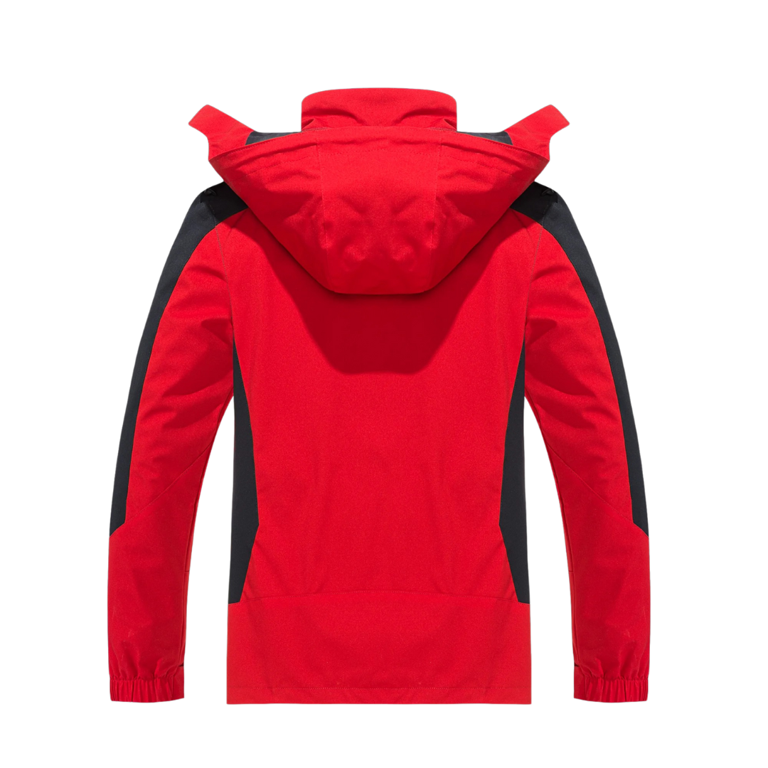 Waterdichte Heren Outdoorjas Polyester Afneembare Capuchon Meerdere Zakken Wandelen Trekking Outdoor Actief