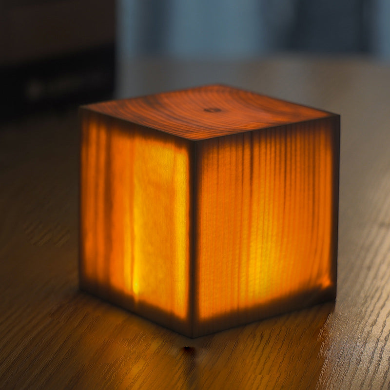 LED Tafellamp Oplaadbaar Touch Dimbaar Houtlook Sfeerlamp Slaapkamer Bureau Draadloos Warm Licht Nachtlampje