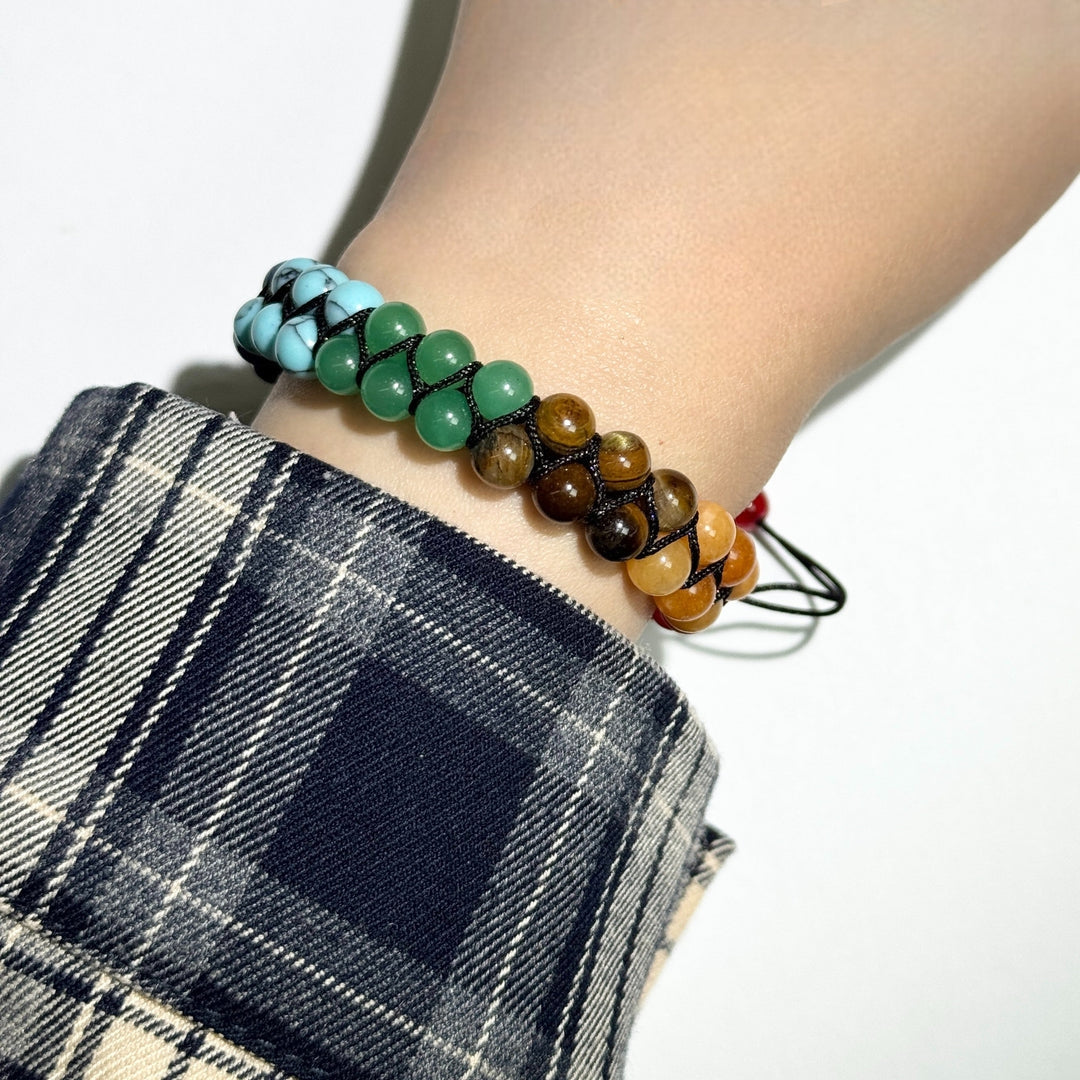 Verstelbare Chakra Armband Natuursteen Energiekralen Meditatie Yoga Spiritueel Welzijn Unisex Sieraad