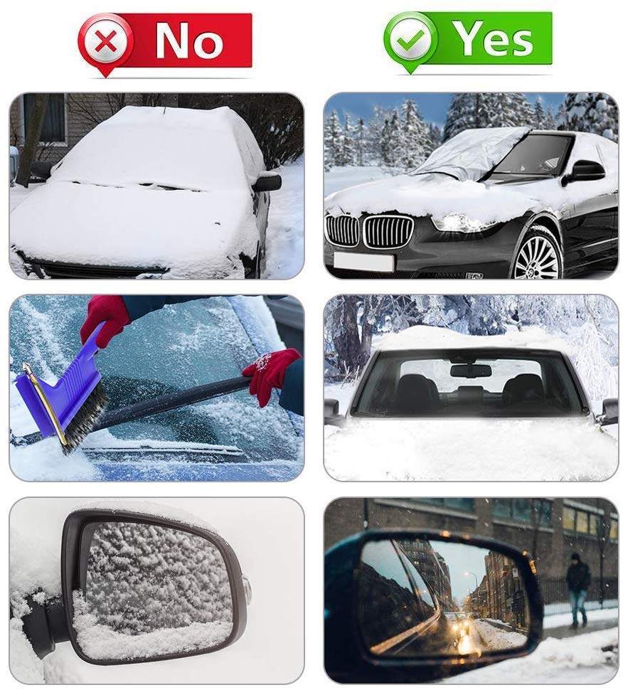 Magnetische Voorruit Beschermhoes Auto IJsvrij Sneeuw UV Winterafdekking Zonnescherm Compact Universeel