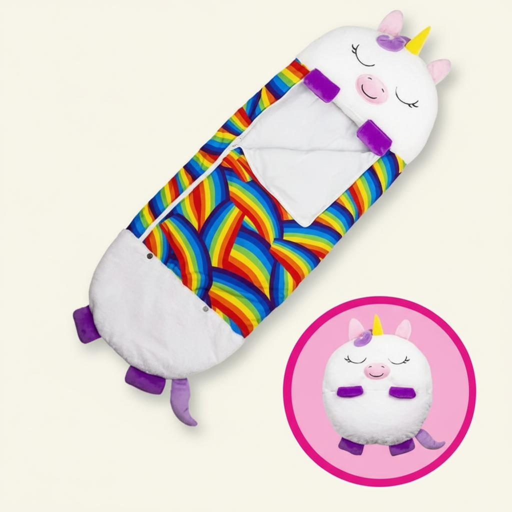 Opvouwbare Kinder Slaapzak met Dierenvorm - Zacht en Knus voor Dutjes, Overnachtingen en Reizen