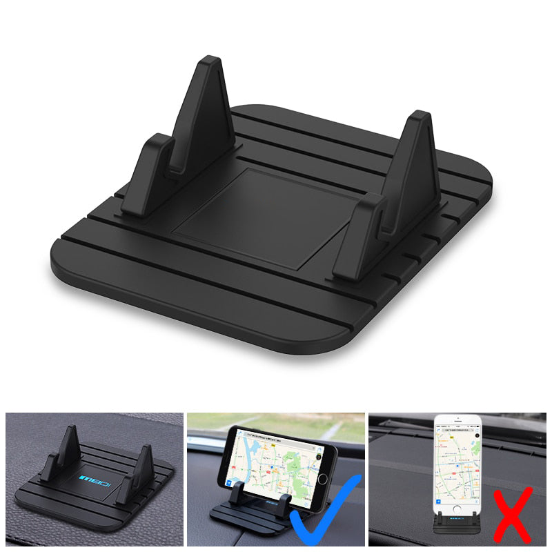 Anti-slip Telefoonhouder Dashboard Auto Siliconen Zuignap Zwart Roze GPS Navigatie Handsfree Veilig Rijden