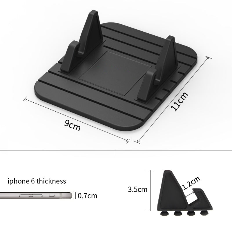 Anti-slip Telefoonhouder Dashboard Auto Siliconen Zuignap Zwart Roze GPS Navigatie Handsfree Veilig Rijden