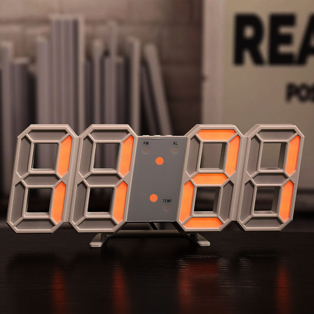 Digitale Wandklok met Temperatuurweergave en Alarm - LED-Display met Automatische Helderheidsaanpassing