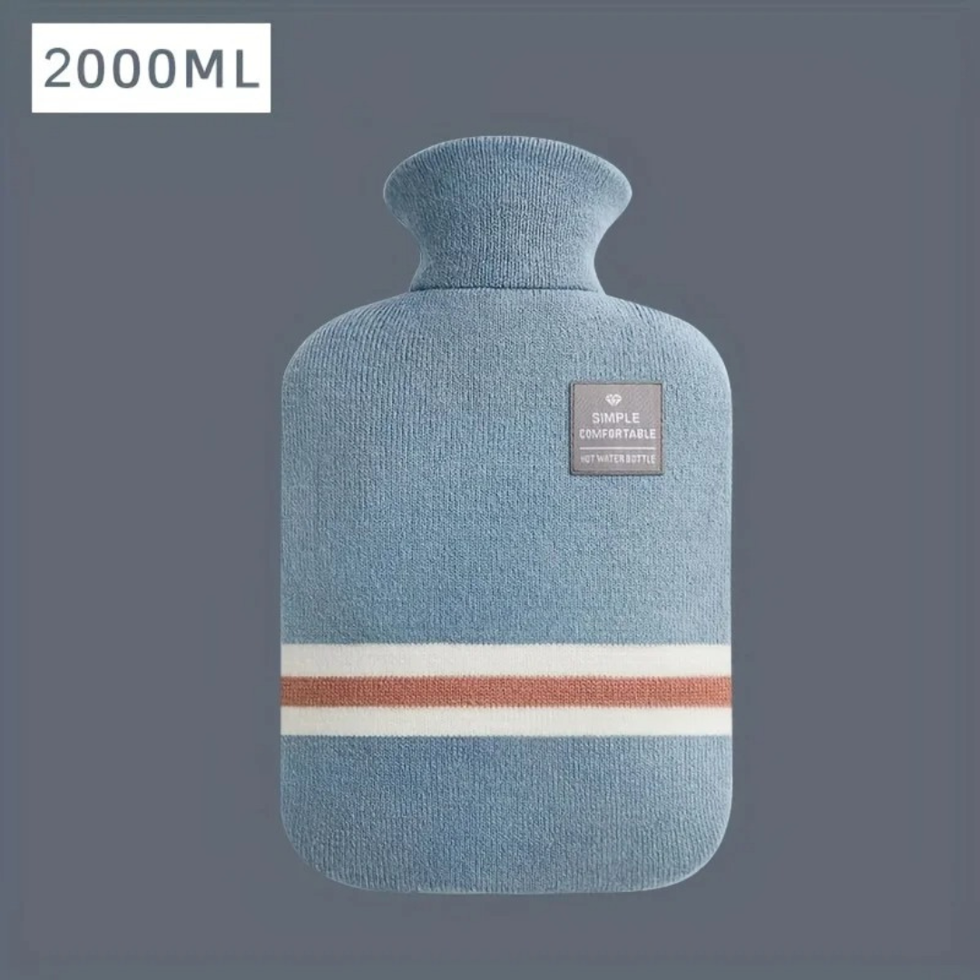 Kruik met Gebreide Hoes 1 Liter Warmtehoudend Comfort voor Koude Winterdagen Ontspanning Thuis Wellness