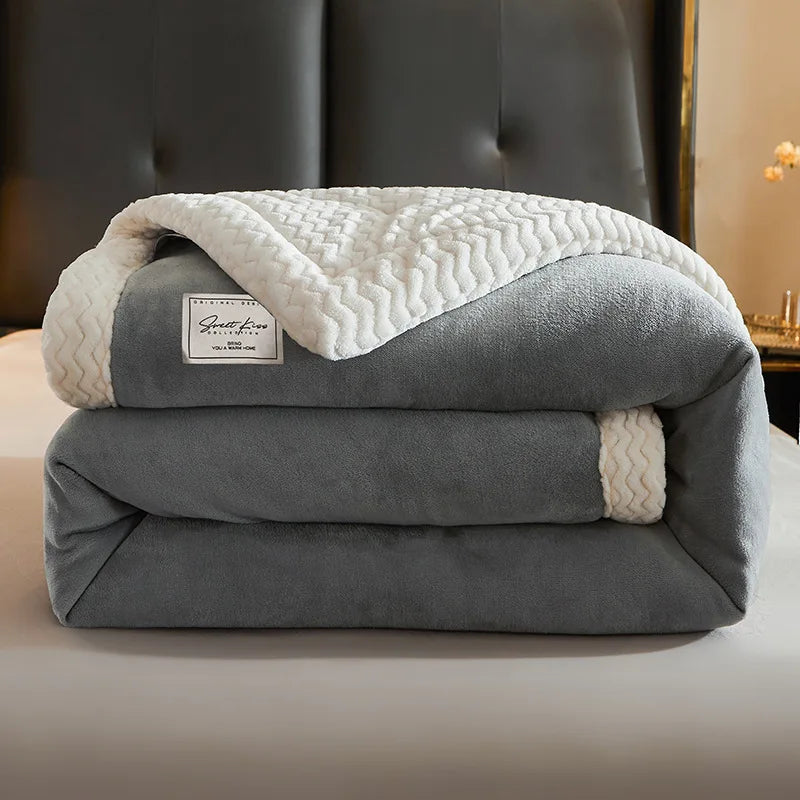 Zachte Fleece Deken Tweepersoonsbed 150x200 cm Warm Plaid Winterdeken Bank Woonkamer Slaapkamer Sofa