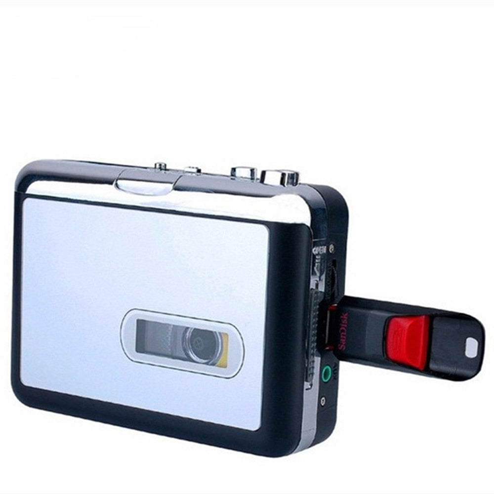 Cassette naar USB Converter Muziekspeler Draagbaar Opnameapparaat met Hoofdtelefoon 128Kbps Stereo Audio