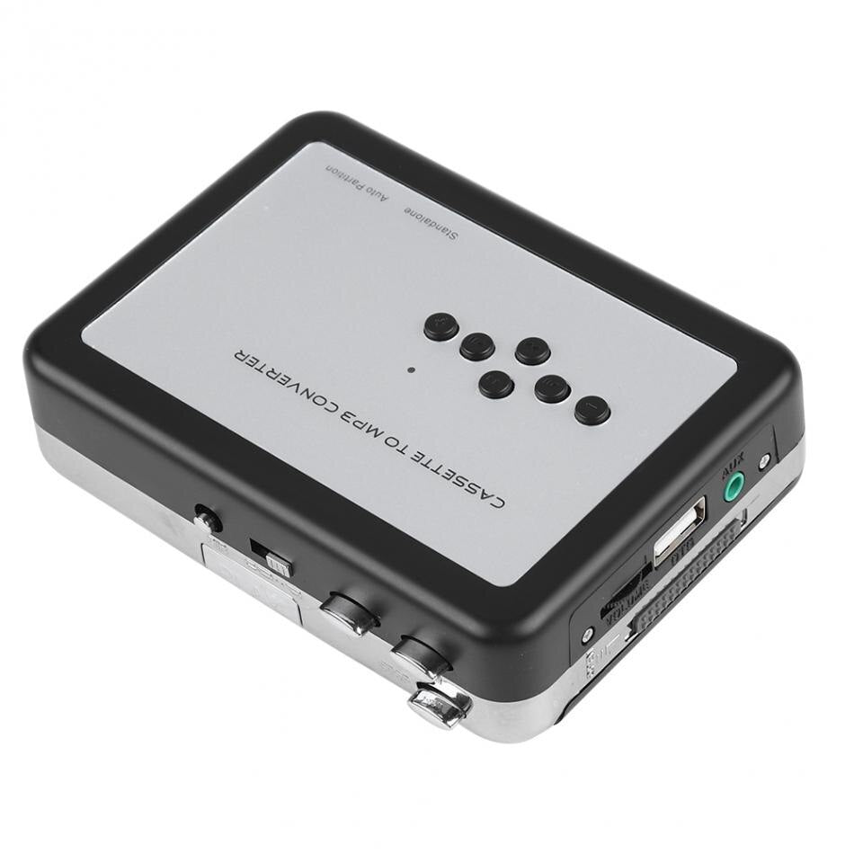 Cassette naar USB Converter Muziekspeler Draagbaar Opnameapparaat met Hoofdtelefoon 128Kbps Stereo Audio
