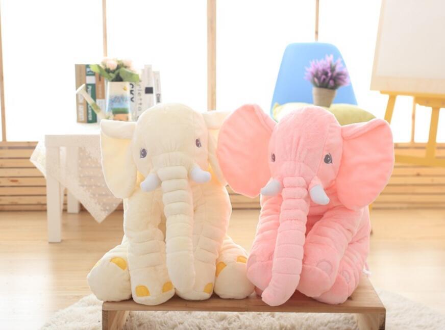 Pluche Olifant Knuffel Kussen voor Kinderen - Zachte Babykamer Decoratie in 60 of 80 cm voor Fotoshoots