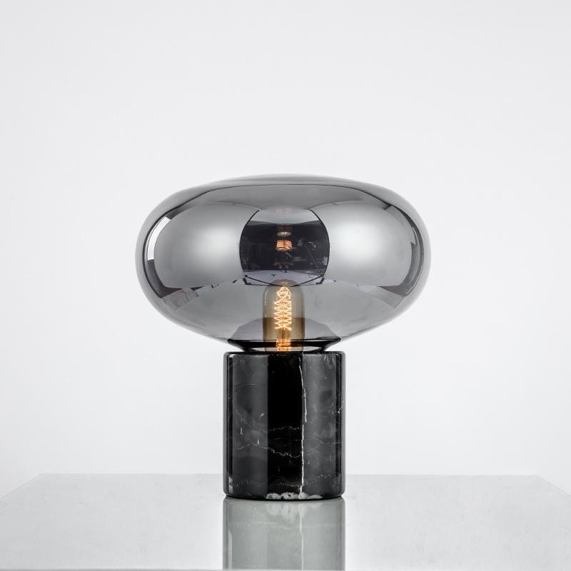 Tafellampen Met Marmeren Voet En Mondgeblazen Glazen Kap Warm Sfeerlicht Voor Slaapkamer Woonkamer Leeshoek
