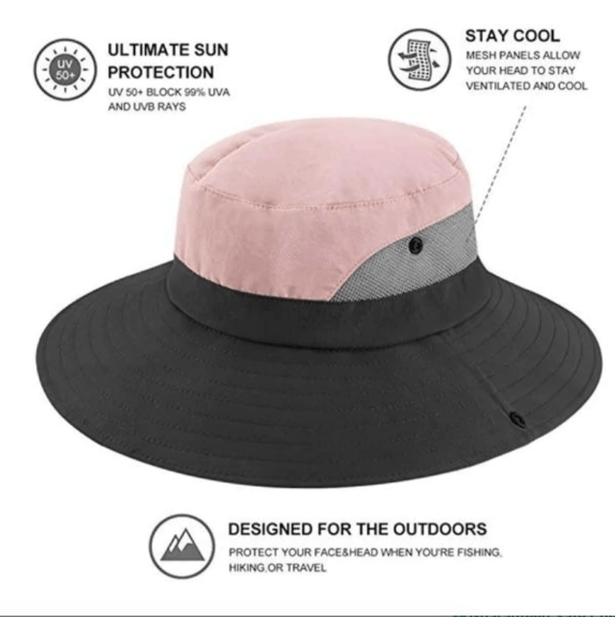 Opvouwbare Zonnehoed met UPF50+ UV-Bescherming & Verstelbare Pasvorm voor Dames Outdoor Activiteiten
