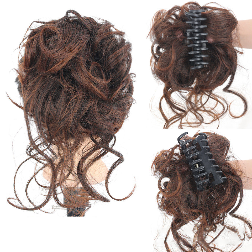 Messy Bun Haarelastiek met Volume Effect voor Natuurlijke Knotlook Chignon Bruine Haar Accessoire Dames