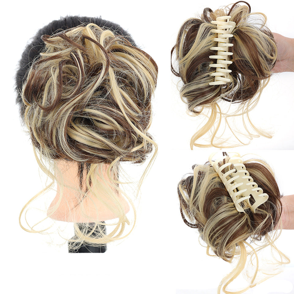 Messy Bun Haarelastiek met Volume Effect voor Natuurlijke Knotlook Chignon Bruine Haar Accessoire Dames