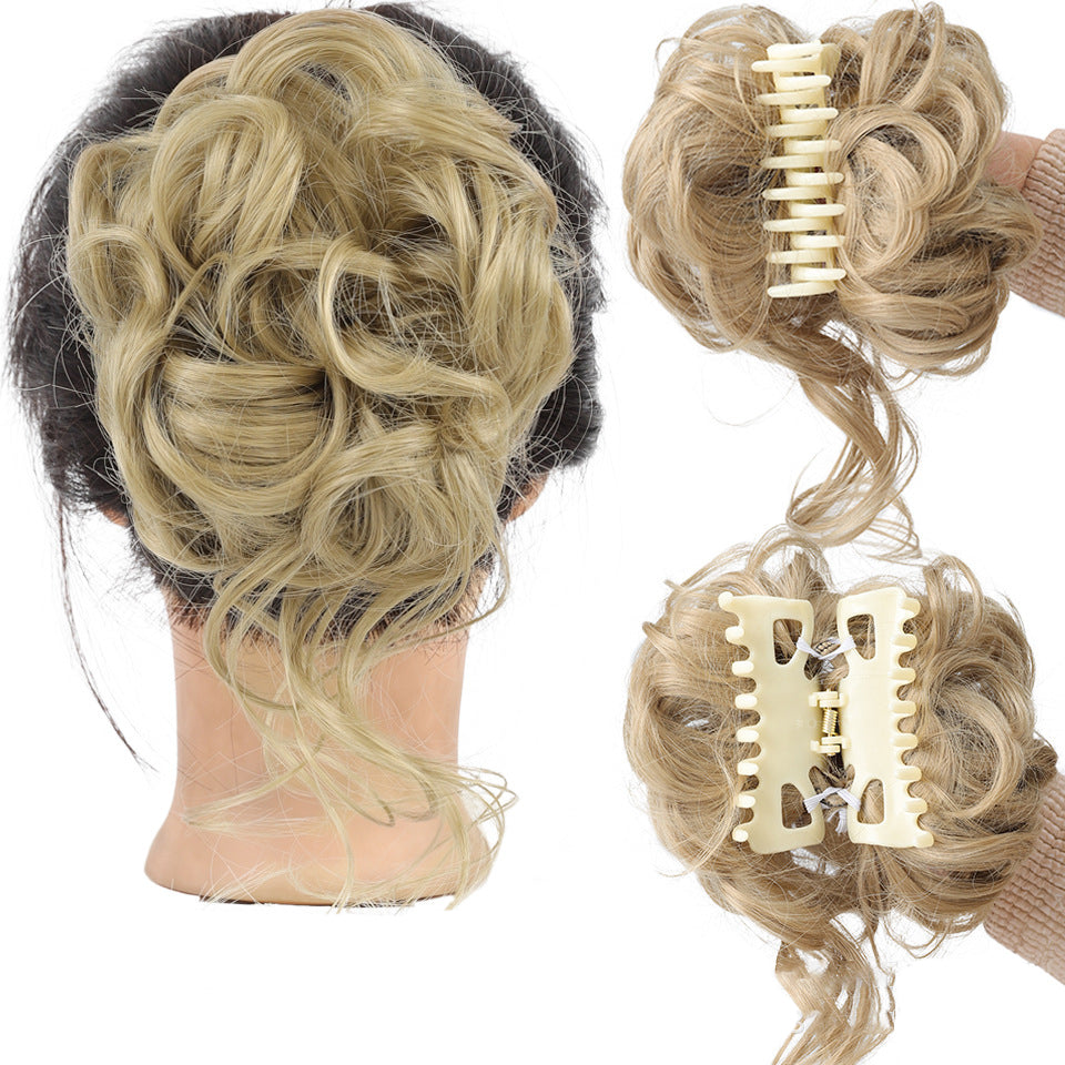 Messy Bun Haarelastiek met Volume Effect voor Natuurlijke Knotlook Chignon Bruine Haar Accessoire Dames