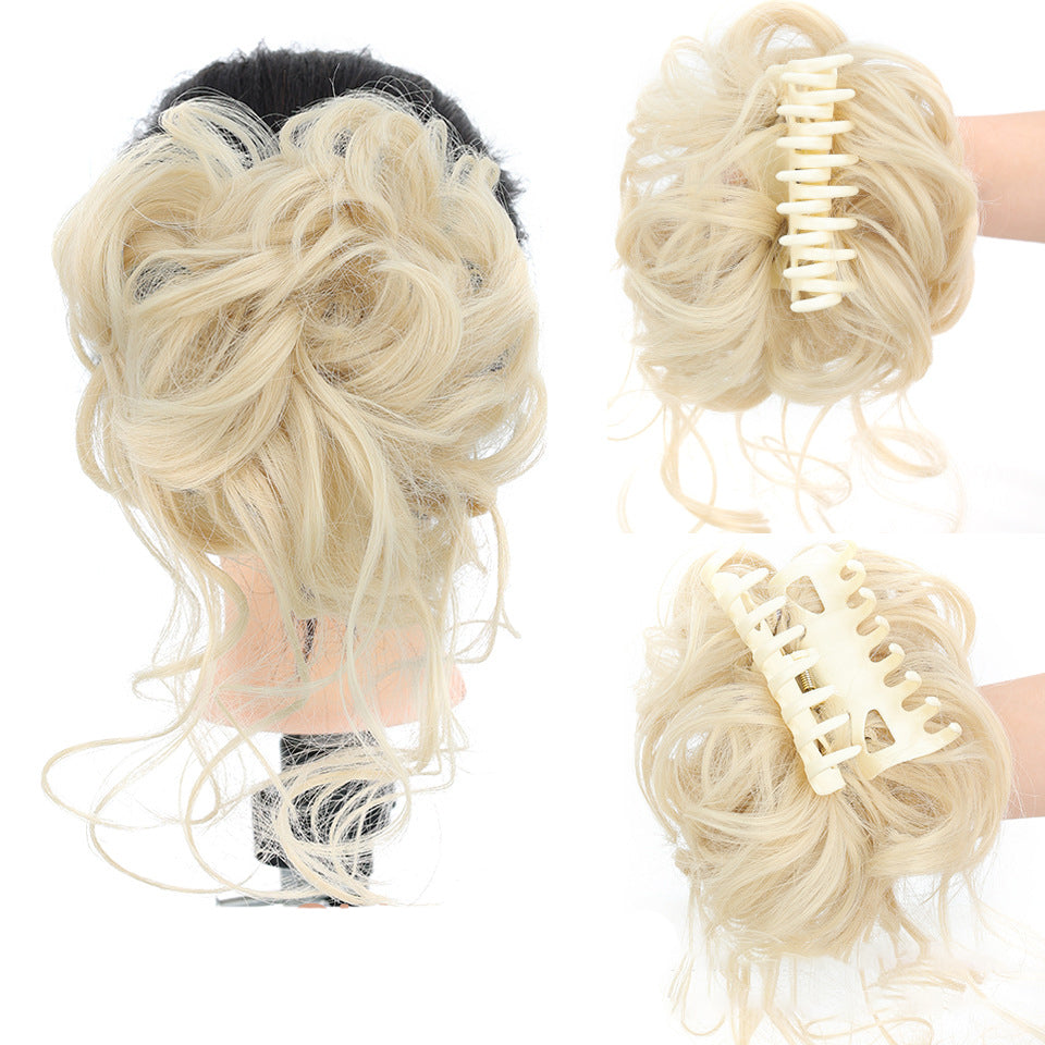 Messy Bun Haarelastiek met Volume Effect voor Natuurlijke Knotlook Chignon Bruine Haar Accessoire Dames