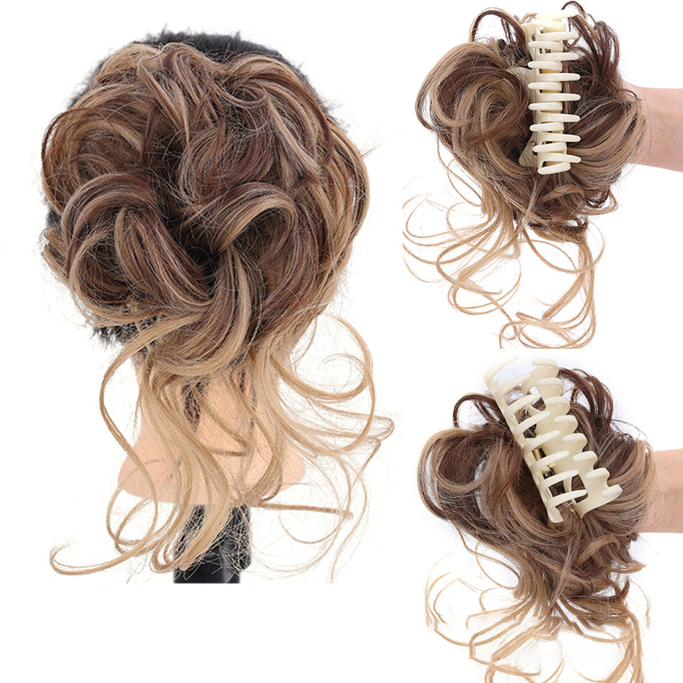 Messy Bun Haarelastiek met Volume Effect voor Natuurlijke Knotlook Chignon Bruine Haar Accessoire Dames