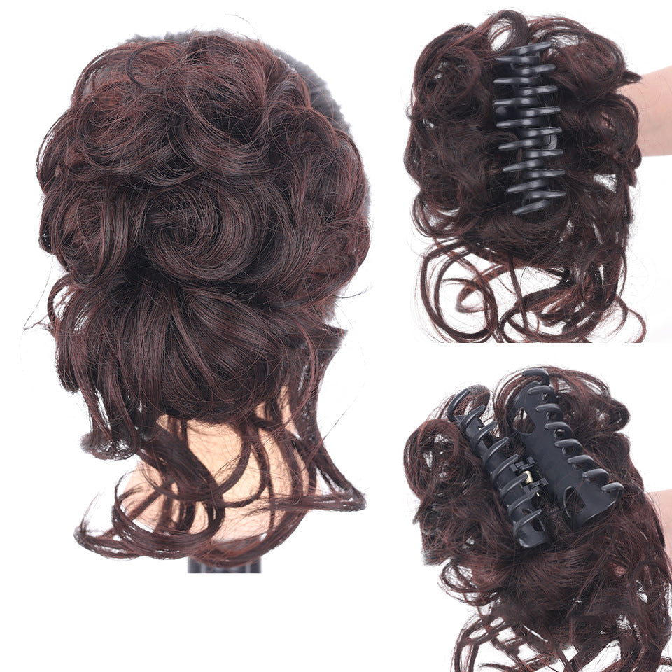 Messy Bun Haarelastiek met Volume Effect voor Natuurlijke Knotlook Chignon Bruine Haar Accessoire Dames